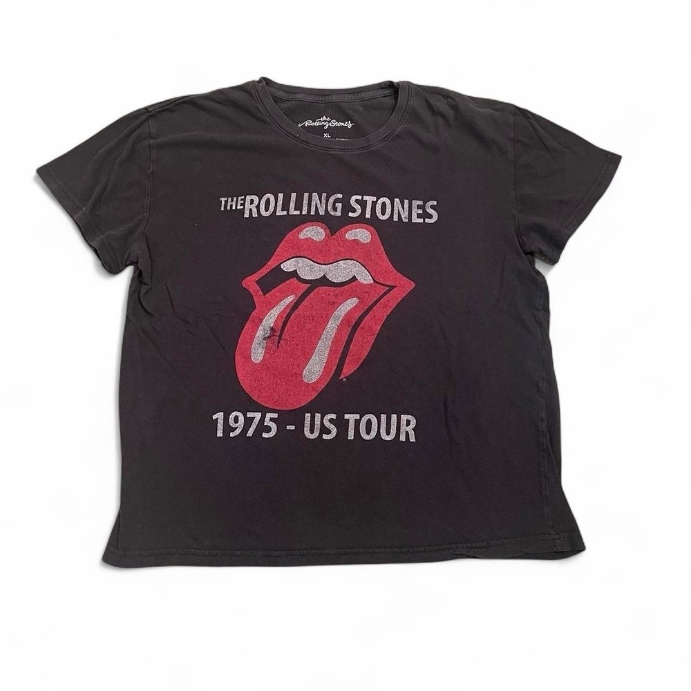 Rolling Stones 1975 US Tour Reprint Women's Size XL Rock Goth Emo Skate